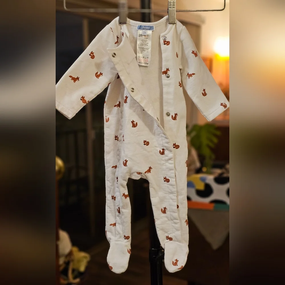 NWOT | Jacadi Baby Fleece Footed Pajamas